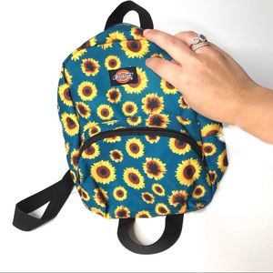 Dickies Teal & Sunflower Mini Backpack Purse